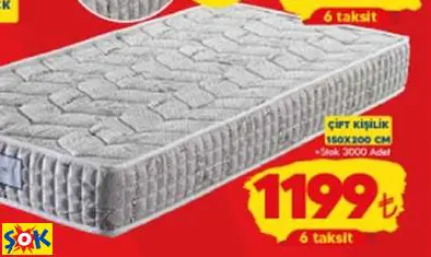 US. SLEEPİNG FULL ORTOPEDİK ECONOMİC BAMBU SÜNGER YATAK ÇİFT KİŞİLİK 150X200CM